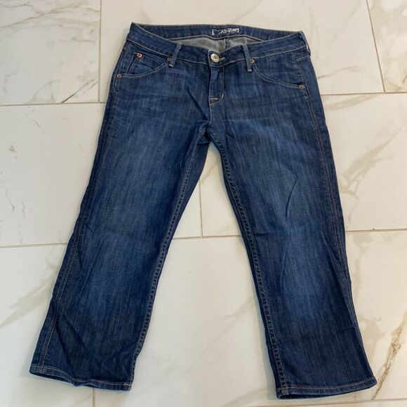 Sz 27 medium Wash Hudson Jeans cropped mid rise - Picture 3 of 8